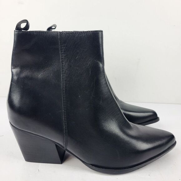 Seychelles Shining Star Women's Leather Ankle Boots Black Size 7.5 - Picture 6 of 15